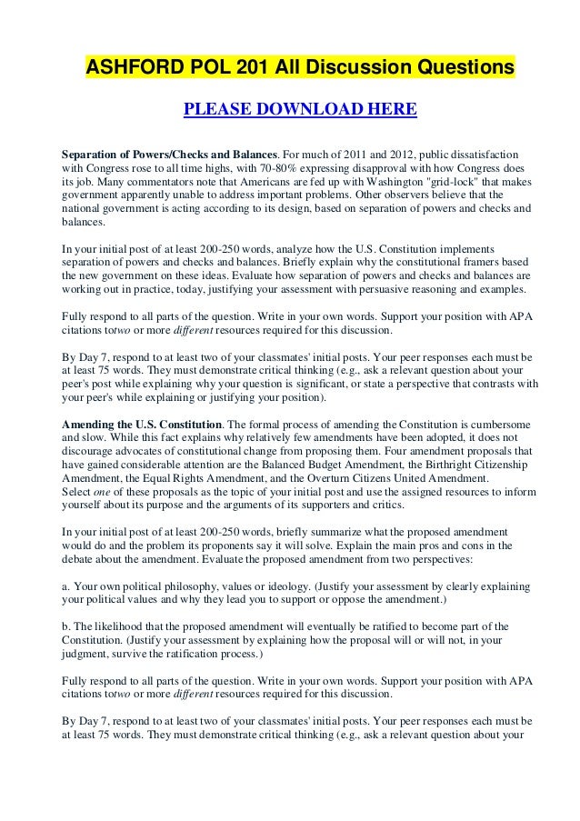pols 201 the constitution Ashford pol 201 the executive branch and limitations on the suspension of habeas corpus rebecca smith pol 201 american national government michael mayo 09/17/2012 article i, section 9 of the constitution states, “the privilege of the writ of habeas corpus shall not be suspended, unless when in the case of rebellion or. pols 201 the constitution Ashford pol 201 the executive branch and limitations on the suspension of habeas corpus rebecca smith pol 201 american national government michael mayo 09/17/2012 article i, section 9 of the constitution states, “the privilege of the writ of habeas corpus shall not be suspended, unless when in the case of rebellion or.
