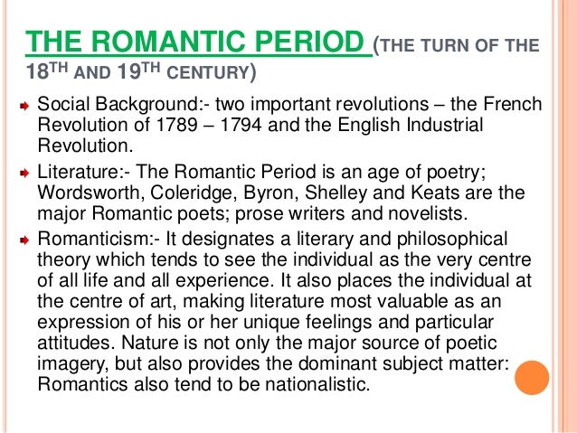 Cheap write my essay characteristics of romantic period