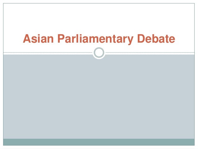 debate paliamentary form