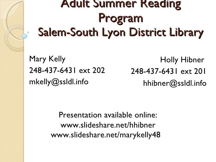 Adult Summer Reading Programs 34