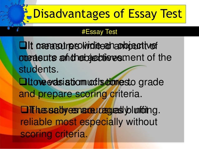 Types of essay test items