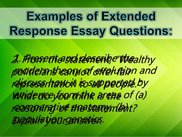 Types of essay test items