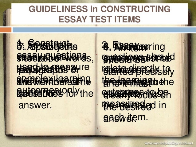 Educational Evaluation: ESSAY TEST