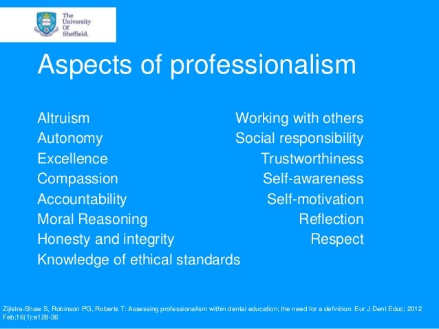 Professionalism Essays