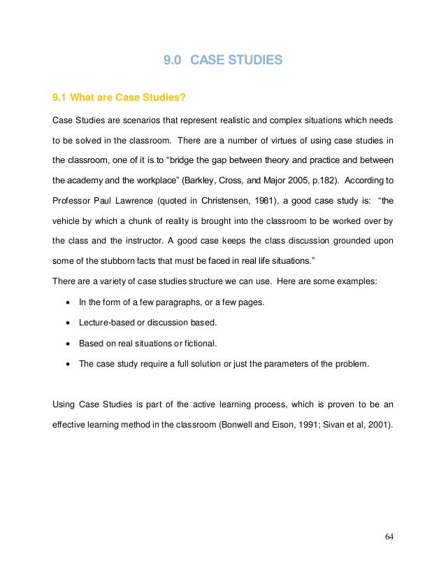 Case study analysis process used workplace