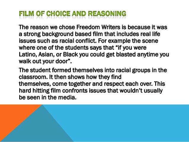 Thesis statement for the movie freedom writers