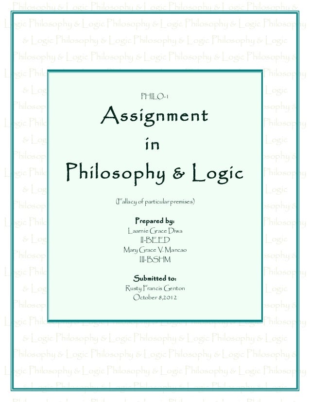 Philosophy logic homework help