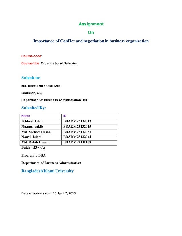 Conflict management case study business
