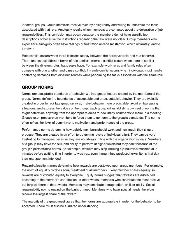 Group dynamics essay