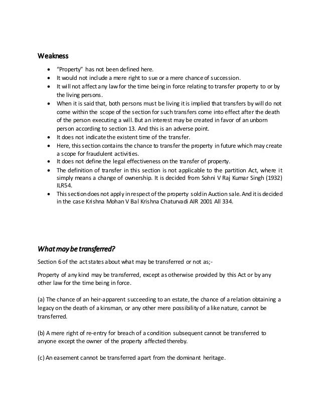 Transfers and assignments - Transferring property - Property - Lexis