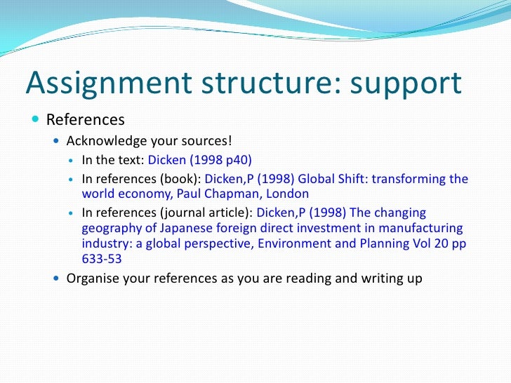 Referencing for university assignments