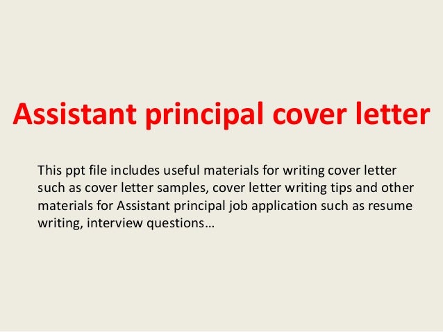 Cover letter for assistant principal resume
