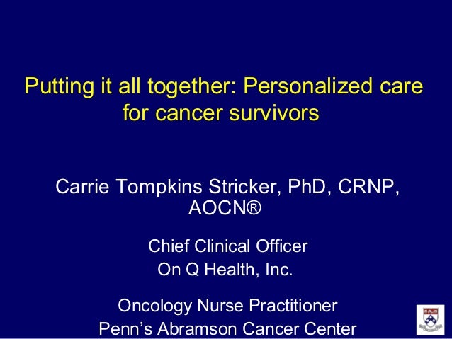 Cancer Survivorship Programs Ppt