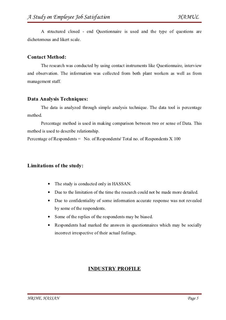 Job satisfaction research paper pdf