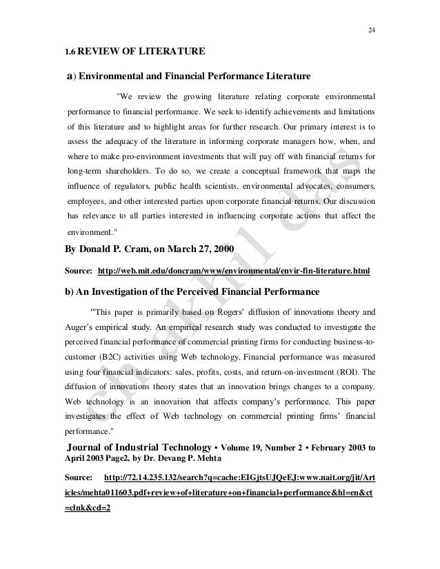 literature review samples