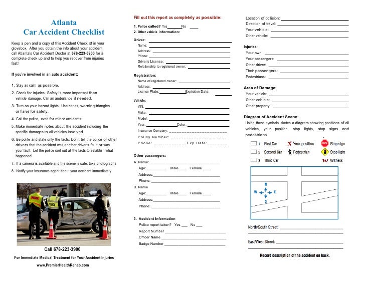 Atlanta Car Accident Checklist