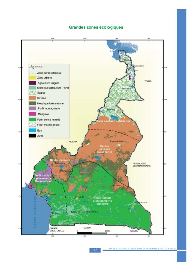 Positionnement géographique des activités économiques du Cameroun