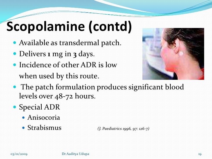 Scopolamine Patch Mechanism
