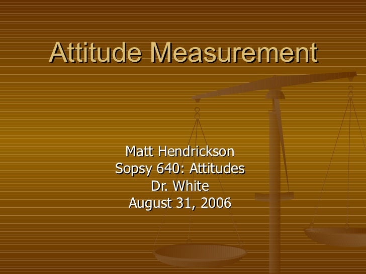 Attitude Measurement