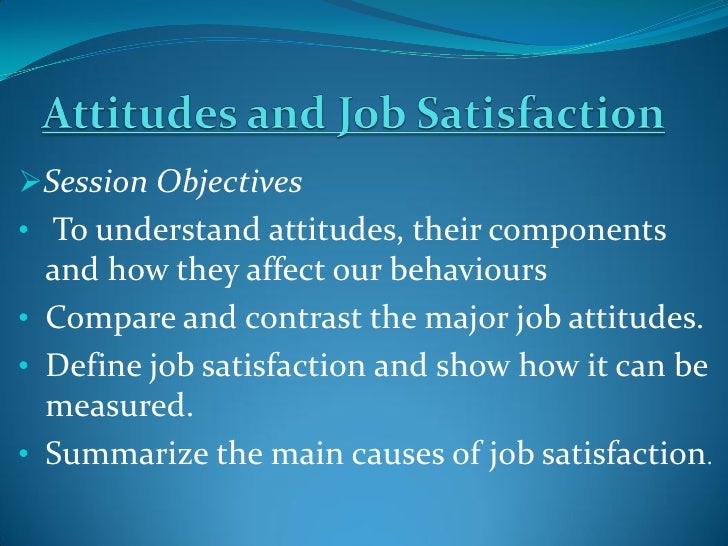 Attitudes and job satisfaction mcqs