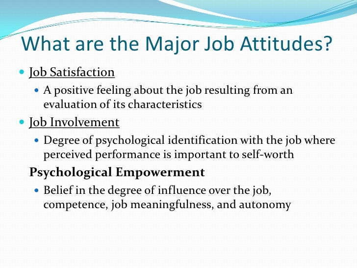 Similarities and differences between job satisfaction and other job attitudes