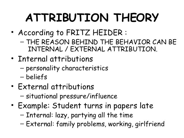 Attribution Theory Essays