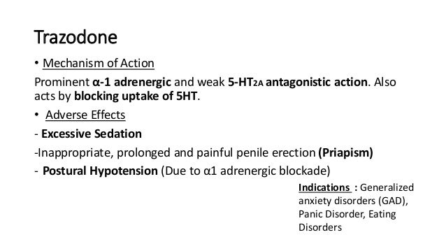 Side Effects Of Trazodone Weight Gain