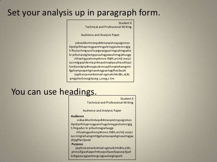 How to conduct audience analysis with sample analysis)