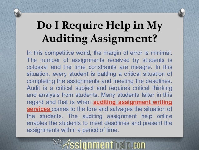 Auditing homework help