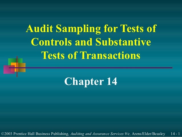 Audit Auditing and Substantive Tests