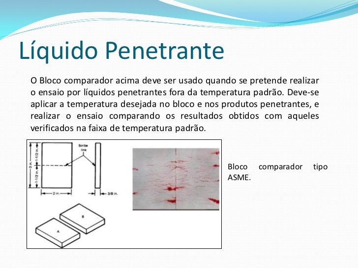 Ensaio liquido penetrante