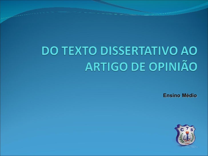 Artigo de opiniao redacao