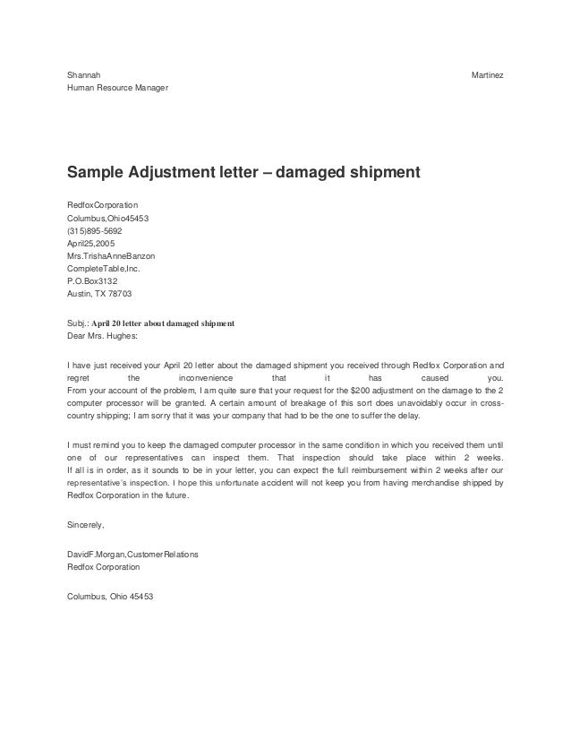 Yours truly,; 2. Shannah Martinez Human Resource Manager Sample Adjustment letter ... Authorization Letter Sample For Representative Authorization Letter Sample For Representative Yours truly,; 2. Shannah Martinez Human Resource Manager Sample Adjustment letter ...