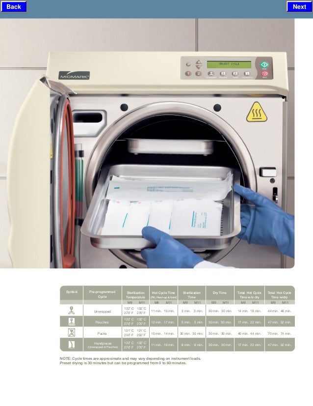Autoclave midmark m9 m11