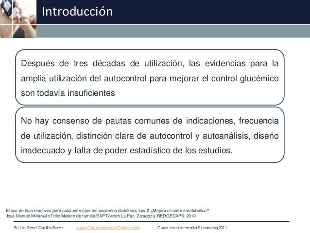 Autocontrol glucosa sangre en insulinoterapia. rene Autocontrol glucosa sangre en insulinoterapia. rene