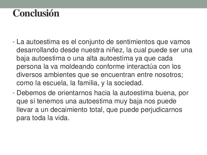 Conclusion Del Autoestima En Los Adolescentes es.slideshare.net