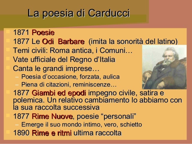 Autori del 1800 Decadentismo, Carducci, Pascoli, D'Annunzio, Wilde