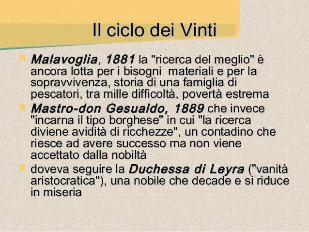 Verga E Il Ciclo Dei Vinti Giovanni Verga, vita e opere