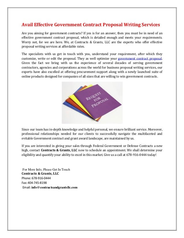 Proposal writing service