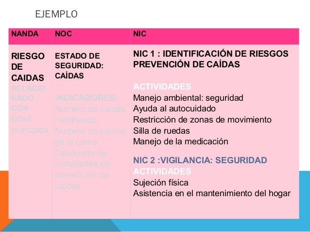 Avances en la taxonomia nanda ,noc , nic