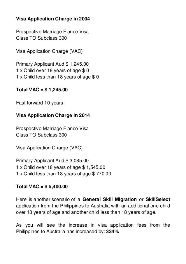 australia visa prospective mariage