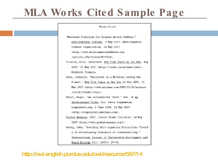 Owl purdue mla annotated bibliography