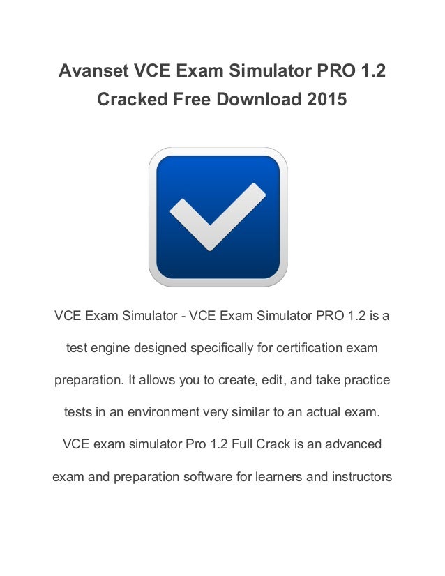 avanset vce exam simulator pro crack