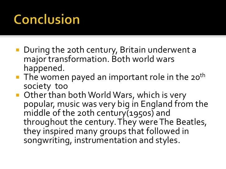 Significant Events in the 20th Century