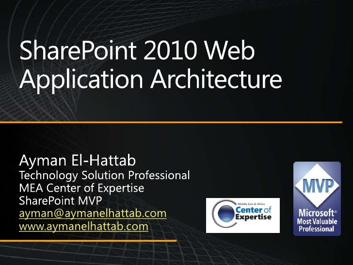 SharePoint 2010 Web Application Architecture_ Ayman El-Hattab,MVP