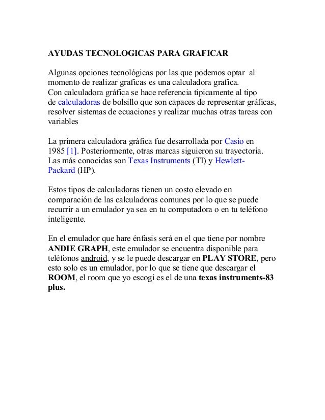 Ayudas tecnologicas para graficar