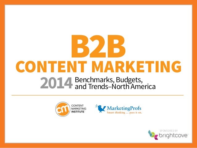 B2B Content Marketing 2014 Benchmarks, Budgets & Trends - North America by Content Marketing Institute and MarketingProfs
