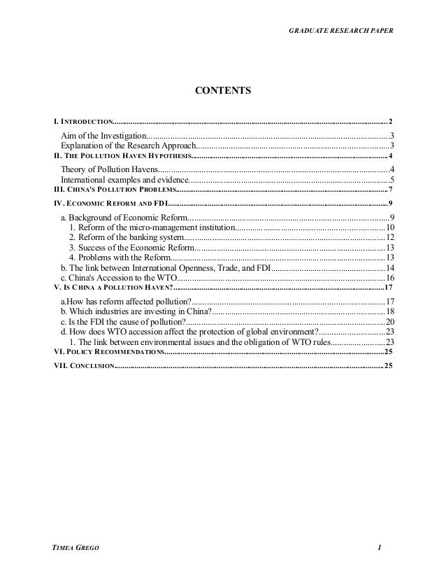 Economic Research Paper Example