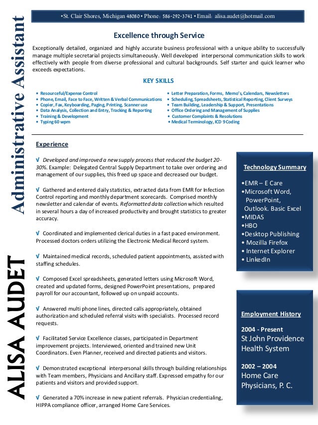 executive assistant resume sles 2015 administrative assistant resume january 2015 executive assistant resume sles 2015 administrative assistant resume january 2015