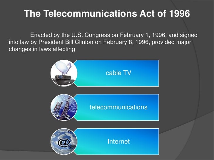 an analysis of the telecommunications act of 1996 35-1 the albemarle county land use law handbook kamptner/february 2018 chapter 35 the telecommunications act of 1996 and wireless telecommunications. an analysis of the telecommunications act of 1996 35-1 the albemarle county land use law handbook kamptner/february 2018 chapter 35 the telecommunications act of 1996 and wireless telecommunications.